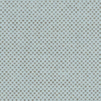 Light blue textile with circular umber perforations, woven structure, and irregular surface; studio sample, lapalma fabric umber 66251.